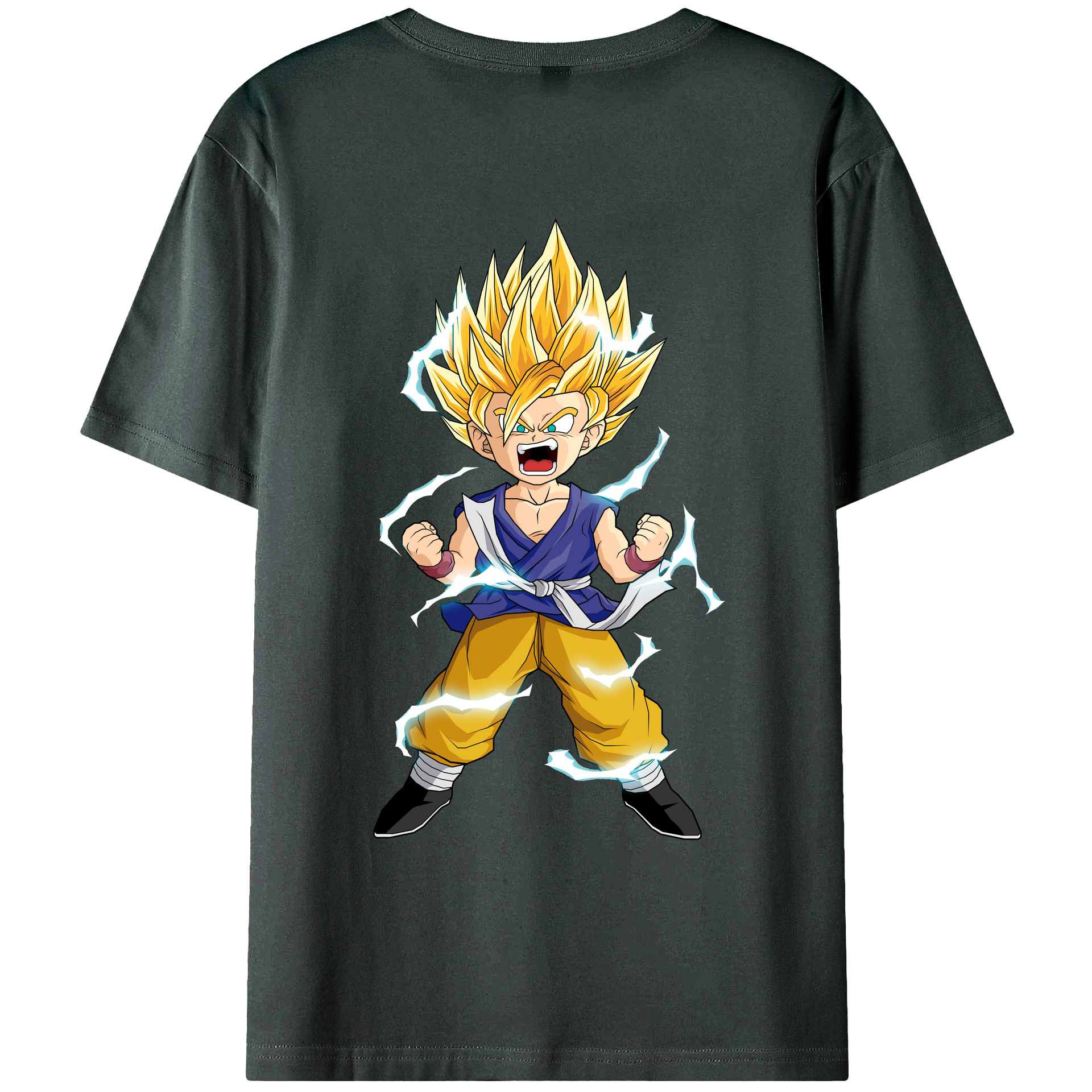 （画像用） ドラゴンボール 孫 悟飯（そんごはん）DRAGON BALL Son Gohan 綿100％ メンズ半袖Tシャツ（バックプリント） 通気性